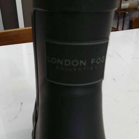 London Fog women's Chelsea rain boot Piccadilly black size 8 Garden fall sleek - Picture 4 of 7